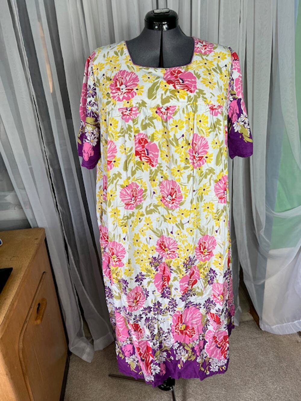 nap dress floral pink yellow purple boho